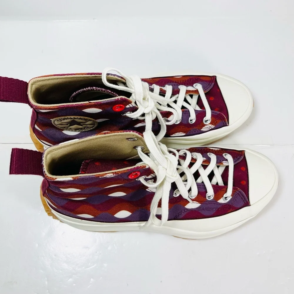 Converse Run Star Hike Hi Women’s Platform Sneakers Size 9.5 Dark‎ Beetroot